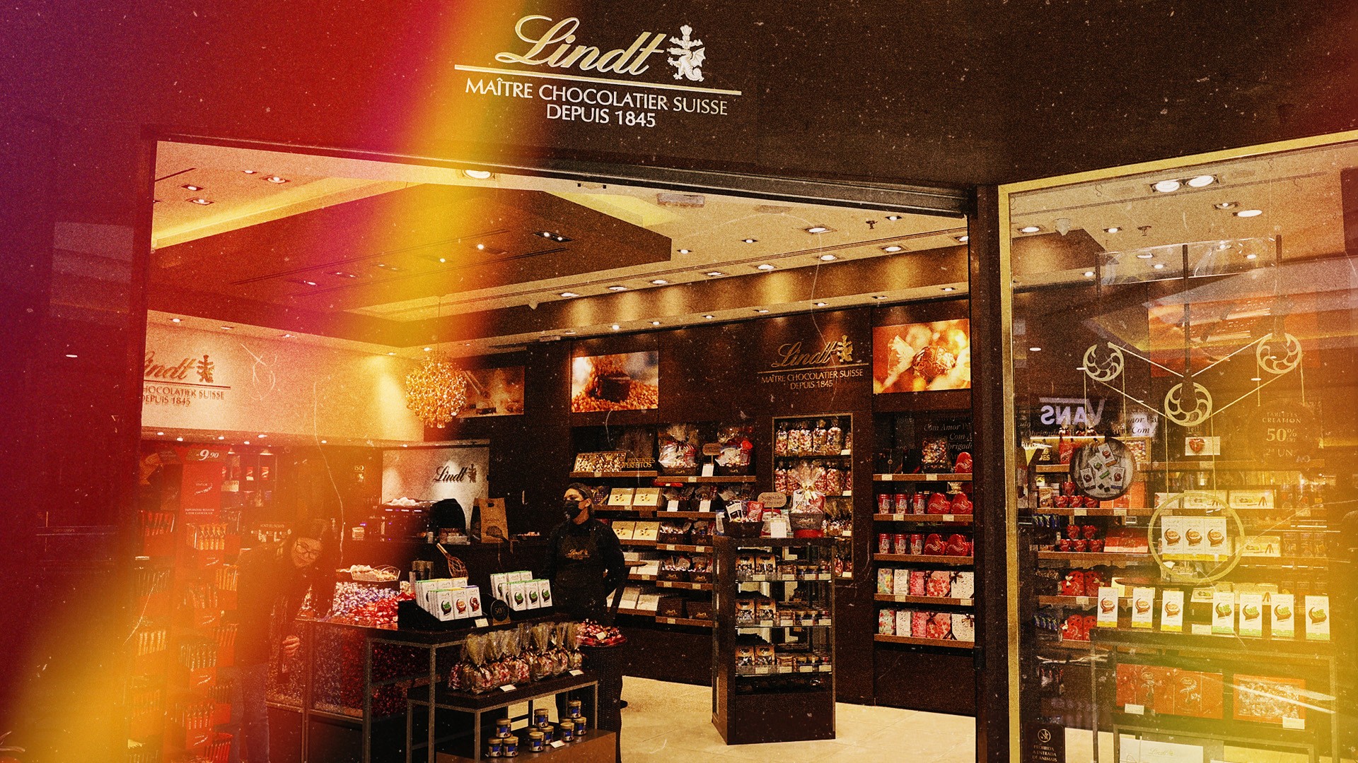 Foto da fachada da loja Lindt no Shopping Eldorado em São Paulo