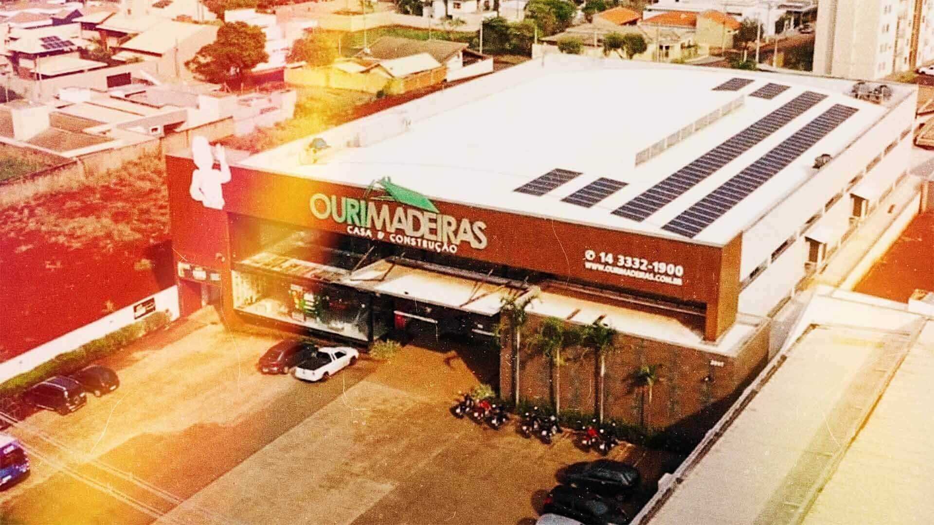 Foto aérea da estrutura da Ourimadeiras