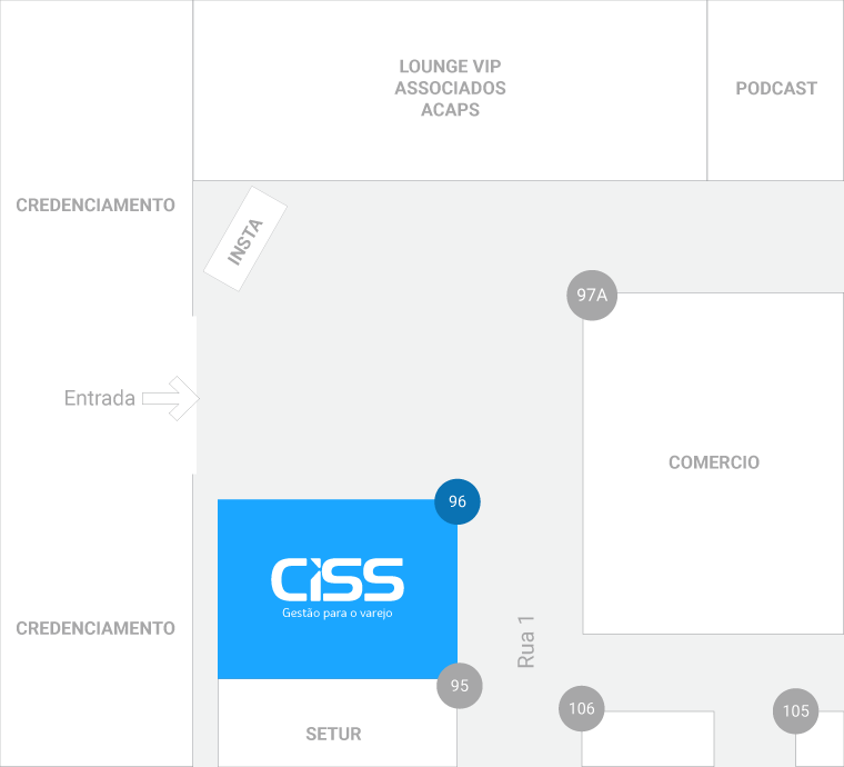 Mapa do estande da CISS na ACAPS Trade Show