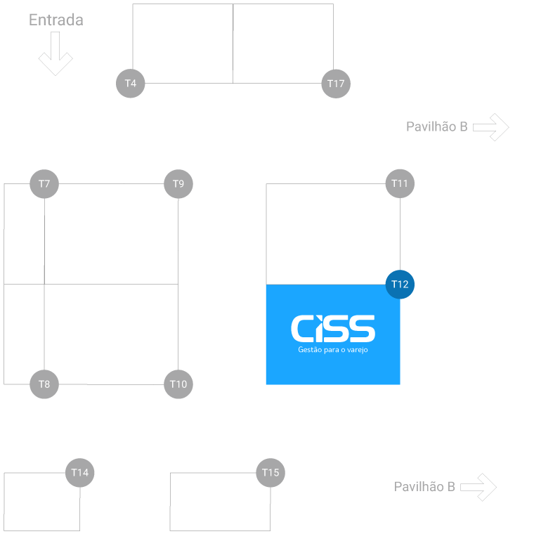 Mapa do estande da CISS na SuperBahia